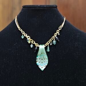 Dressbarn Art Nouveau / Vintage-Style Art Resin Pendant ~Eclectic Funky Artistic